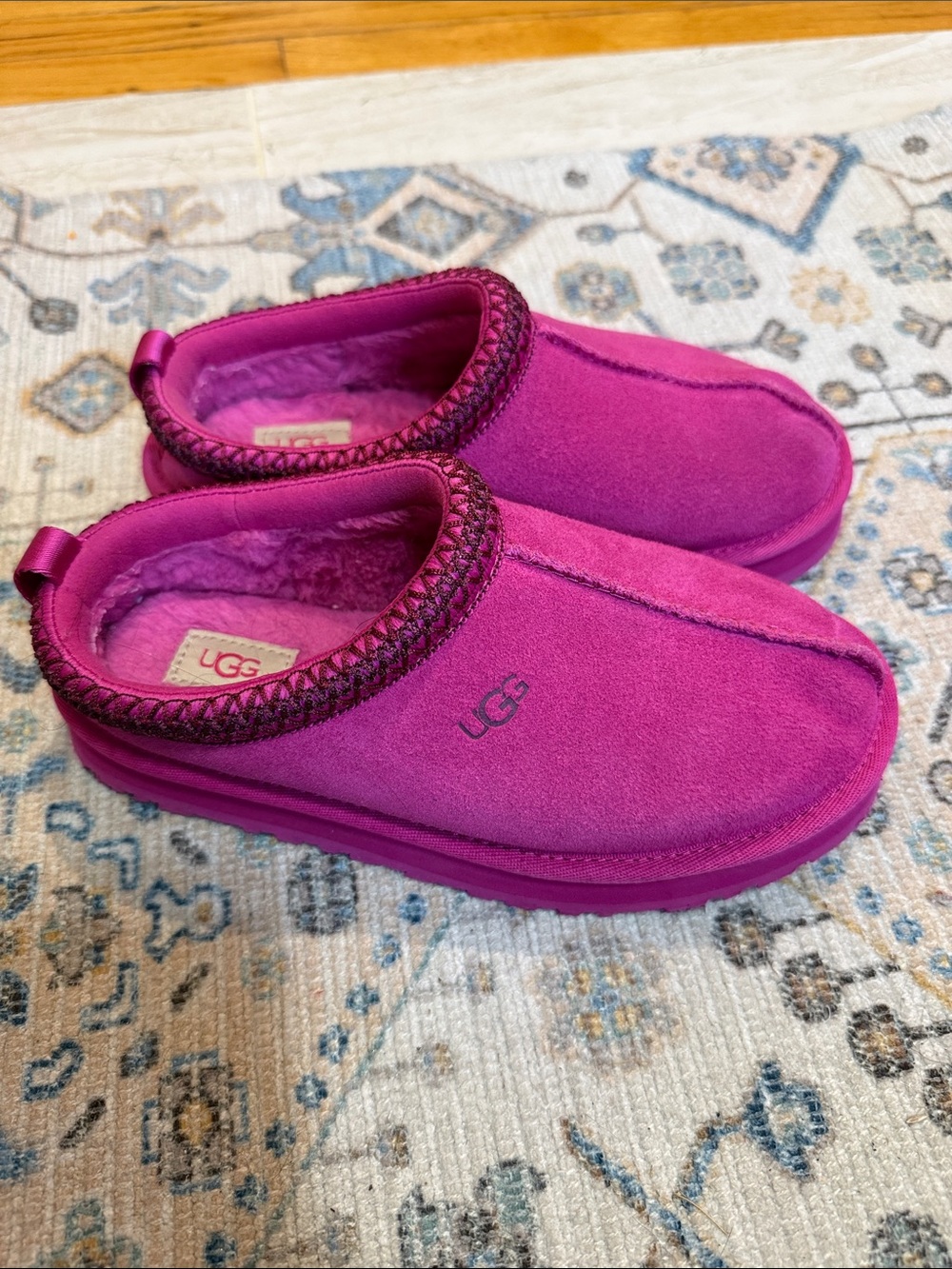 UGG Kids Hot Pink Slip-On Cozy Slippers